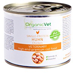 OrganicVet Katze Nassfutter Veterinary Single-Protein Huhn, 6er Pack (6 x 200 g)