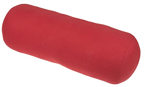 Handelsturm Kissen Rolle 70 x 25cm, Feste Yogarolle mit Füllung aus Kapok, Bolster für Pilates und Yoga, Baumwolle (rot)