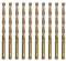 SALI 10 Stücke M35 HSS Cobalt Bohrer Set mit Spiralbohrer 5mm HSS-Co Stahlbohrer Eisenbohrer Metallbohrer Set für Holz, Metall, Kunststoff, Aluminium, Hartplastik, Edelstahl