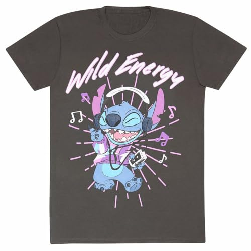 Stitch Kurzarm-T-Shirt Wild Energy Graphit Unisex