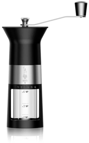 Bialetti Macinacaffè Manuale, Sistema in ceramica, Nero Opaco