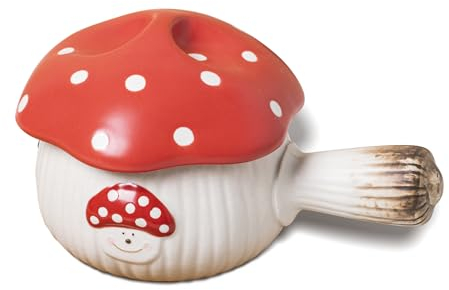 RESVUGA Cuenco de sopa de cebolla francesa con tapa, vasijas, bonito cuenco de hongos novedosos de 17 onzas con asa, pasteles de lava, crema brulee, olla de huevos.