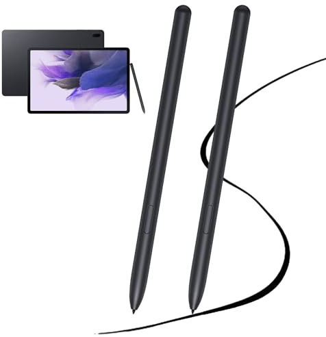 2 Stück Galaxy Tab S7 FE S Pen Ersatz-Eingabestift für Samsung Galaxy Tab S7, Tab S7 FE SM-T730, SM-T733, SM-T736B, Schwarz