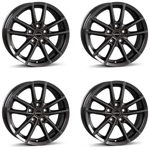 4x Borbet Felgen W 6.0x15 ET43 5x100 mistral anthracite glossy kompatibel mit VW Polo