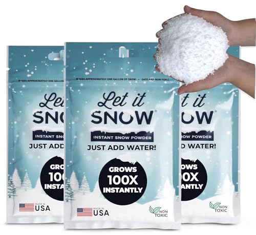 Let it Snow Polvere istantanea per slime, neve finta di alta qualità per nuvole, slime e decorazioni da neve, prodotta negli Stati Uniti, 12 litri