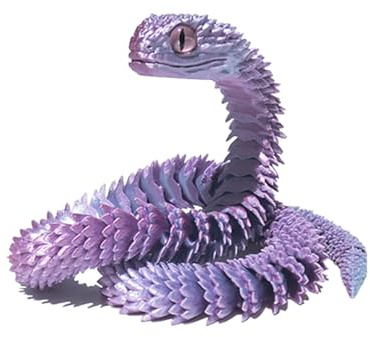 Serpiente articulada impresa en 3D, modelo flexible, figura de escritorio detallada para aprendizaje, educación STEM o exhibición decorativa, accesorio para el hogar o el aula, categoría de