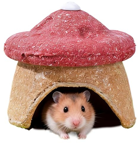 Generisch de hámster - Roedor y masticable en Forma de Hongo | Casa para roedores, para Animales pequeños, como erizos, Hurones, Conejos, Chinchilla