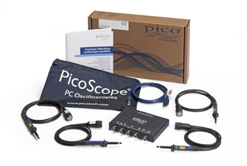 Pico Technology PicoScope 2405A 4 Kanal Oszilloskop 25 MHz, 48 kS, Handheld Digitaloszilloskop Kit inkl. 4 Kanäle, Tastköpfen und PS7 Software für Windows, Mac, Linux