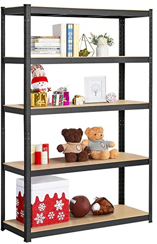 Yaheetech Estanteria Almacenaje Metalica Estanteria Trastero para Cargas Pesadas 5 Estantes Estante Metalica Galvanizada para Garaje 180x120x45cm
