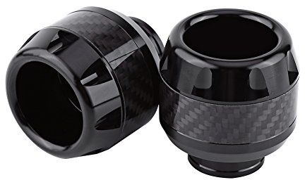 Qiilu Rahmen Schieber Sturzpads Motorrad, 1 Paar Gabel-Rahmenschützer Motorrad Schieberegler Sturzschutz Carbon Rahmenschützer für die Vorderradgabel (Links & Rechts)