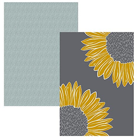 English Tableware Company Artisan Flower Set of 2 Tea Towels