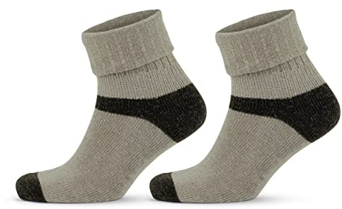 GoWith 2 Pairs Alpaca Wool Socks for Men/Women, Norwegian Warm Winter Thick Thermal Socks Alpaca Socks