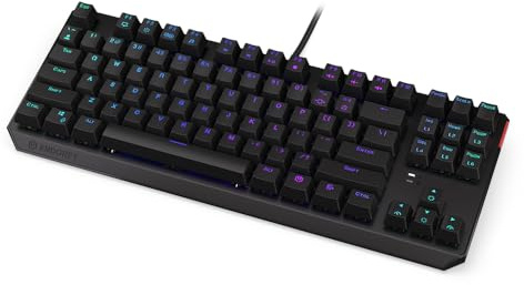 ENDORFY Thock TKL Blue, Mechanische TKL-Tastatur, konfigurierbare RGB-Hintergrundbeleuchtung, mechanische Kailh Blue-Schalter, langlebige PBT-Tastenkappen, abnehmbares Kabel, EY5A001