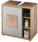 GREECE Badezimmer Waschbeckenunterschrank in Basalt, Wotan Eiche Optik mit Hirnholz-Applikationen - Bad Unterschrank Badezimmerschrank mit viel Stauraum - 60 x 60 x 35 cm (B/H/T)