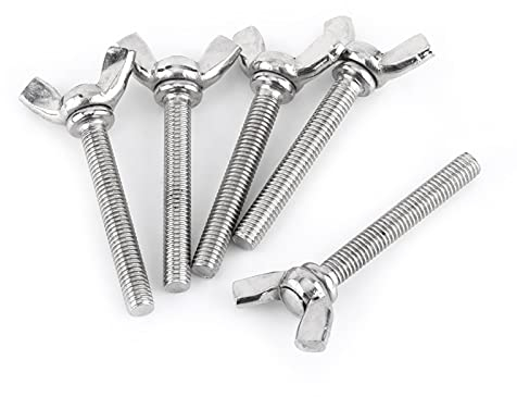 5pcs M6 DIN316 Pouce Papillon M6 Vis à Oreilles 60mm, M6 écrou à Oreilles Vis M6 Vis à Oreilles M6 Boulon à Oreilles Vis à Main Boulons 304 Acier Inoxydable Attache Assortiment