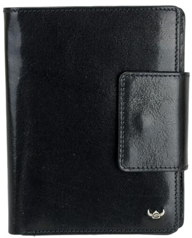 Golden Head Colorado RFID Protect Billfold Coin Wallet with Snap Closure Black