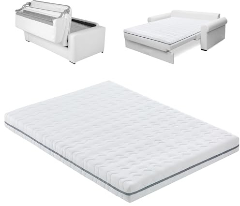 EROSS CONFORT | Matelas 120 x 190 cm pour canapé lit, système Italien, déhoussable, Lavable, Respirant, hypoallergénique, Noyau Mousse HD fermeté Moyenne supérieure