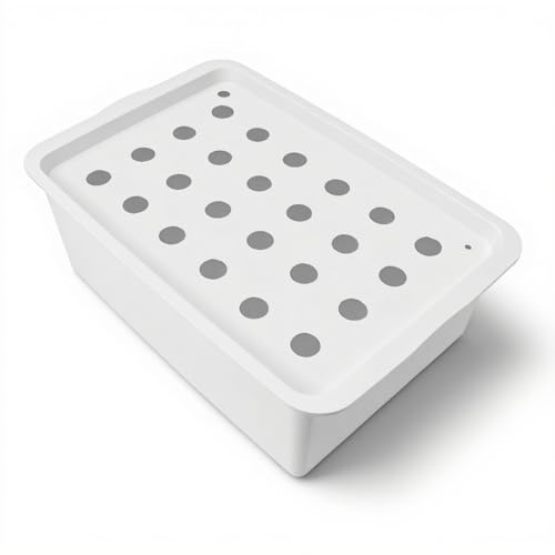Vvikizy Kit Completo de Cultivo Hidropónico, 24 Sitios, Gris, con Temporizador Automático y Bomba de Aire para Oxigenación