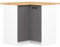 AKORD | Eck-Küchenschrank mit Arbeitsplatte - Oliwia S90 | Küchenunterschrank mit 2 Türen und 2 Einlegeböden | Unterschrank Küche 90 cm Breit | ABS-Kante 18 mm | 46x90x85 cm | Weiß & Graphitgrau