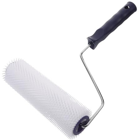 Gadpiparty Rodillo Defoaming Autonivelante para Herramienta de Rodillo con Púas para Nivelación de Superficies para Eliminación de Pavimentos