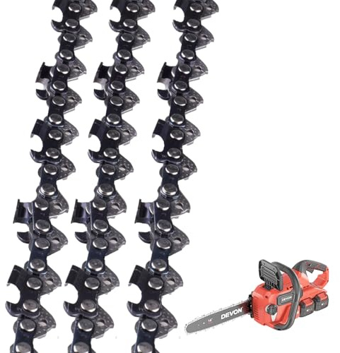 OUPADOS Paquete de 3 cadenas de motosierra, paso de 0.325 pulgadas, calibre de 1.5 mm, 76 eslabones, para barra de 55 cm, cadenas semicincel de retroceso bajo, compatible con cabezales de herramientas