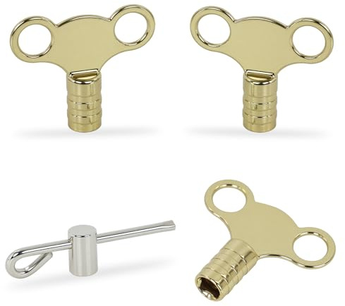 Clnyrwcb 4-Pack Universal Radiator Bleed Keys - Precision Fit for UK 5mm, Standard & Corner Radiator Valves, No-Slip Grip Design for Easy Radiator Bleeding