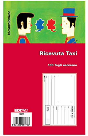 EDIPRO - E5577 - Blocco ricevute taxi 100 fogli uso mano f.to 9,9x17 (Confezione da 6)