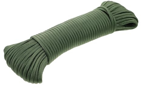 ARTIBETTER Cuerda Trenzada Multiusos para Exteriores 31 M Color Verde Militar Cuerda Resistente al Viento para Camping y Senderismo para Tiendas de Campaña y Actividades al Aire Libre
