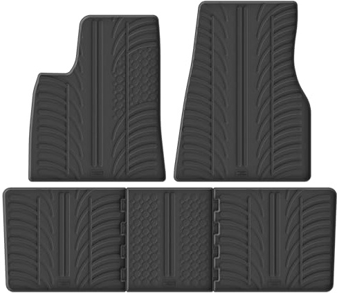 Satz Gummimatten kompatibel mit Tesla Model S 2016- inkl. Model S 85D (T Profil 5-teilig)