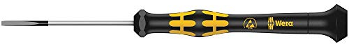 Wera 1578 A Kraftform Micro ESD cacciavite a taglio, 0,35 x 2,5 x 40 mm, 05030108001, nero/giallo