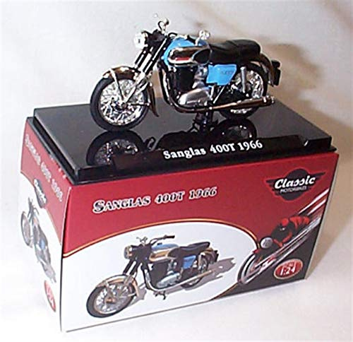 atlas editions Sanglas 400T 1966 Classic Motorcykel 1:24 skala formgjuten modell