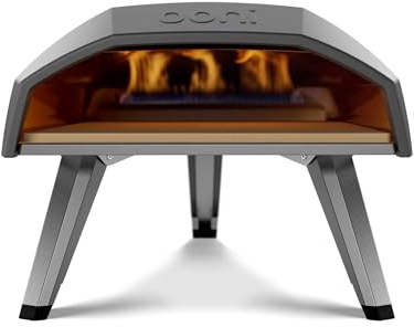 Ooni Koda 12 Gas Pizza Oven – 12 Gas Powered Outdoor Oven with 28 mBar Regulator and Gas Hose, Gas powered Portable Pizza Oven - Foundry Black