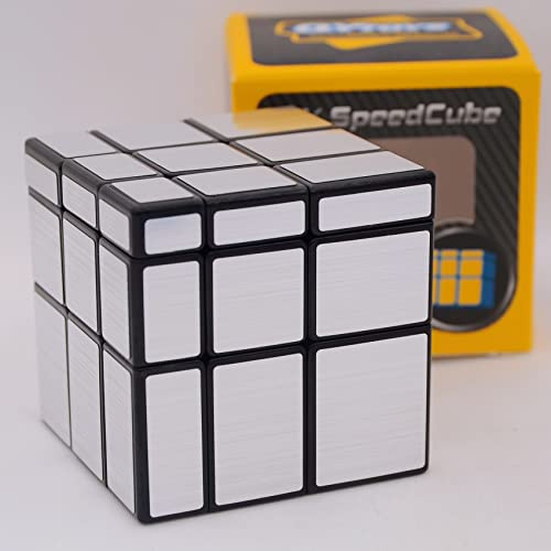 Bukefuno QY Toys Spegel 3 x 3 block silver kub magiskt pussel 3 x 3 x 3 hastighet spegel version kub silver