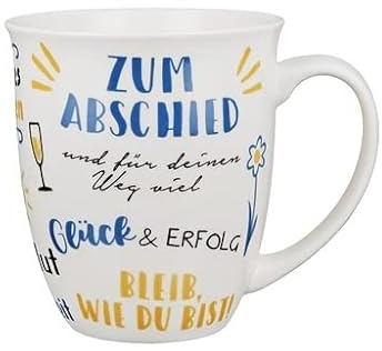 1 gobelet Jumbo « Zum Abschied » 400 ml ; Porcelaine, 14 x 11 x 10 cm