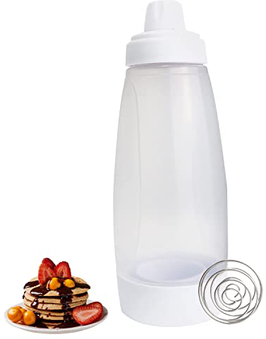 DNGH Dosatore Pancake Pastella Dispenser Impasto Dosatore Impasti Bottiglia Miscelazione per Cupcake Muffin Crepe Waffle