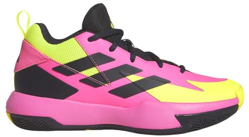 Adidas Unisex - Bambini Cross 'Em Up Select Mid Trainers Kids, Lucid Pink/Aurora Black/Lucid Lemon, 38 2/3 EU