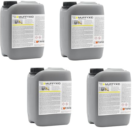 Faren MUFFYXID, Rimuovi Muffa, Antimuffa, Pulitore della Muffa ad Azione Rapida, Igienizzante, Elimina rapidamente Muffe, Funghi, Muschi e Alghe, ritarda la ricomparsa, 5 Lt (4, PZ)