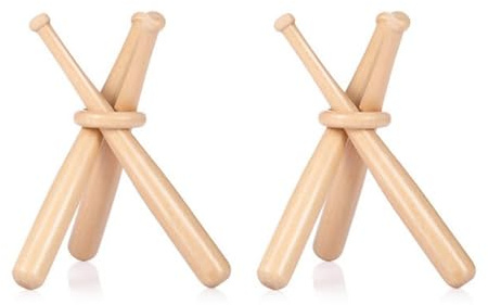 DONGKER 2 soportes de béisbol, soporte de madera para pelotas de golf, bolos, recuerdos y coleccionables