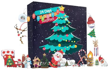 Advent Calendar 2025 for Kids - 24 Days of DIY Craft Kits, Arts and Crafts Set for Kids Ages 6-12 - Fun Advent Calendar for Girls and Boys