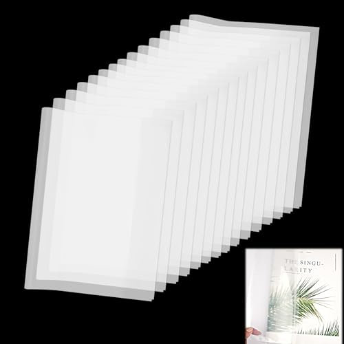 15 Stück Buchumschlag, A4 Transparenter Buchumschläge Schulbücher, Verstellbare Buchschoner, Wasserdicht PVC Buchhüllen für Schulbücher Bücher Hefte Hefthüllen
