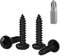150 Pcs M4 Screws Set, Black Wood Self Tapping Screws Assortment, Phillips Round Head Truss Head Self-tapping Screw Set for Masonry Decking Furniture(M5x25mm)