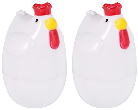 Tagtight 2 x cuiseurs à œufs en forme de poussin, à oeufs, four à micro-ondes, ustensiles de cuisine