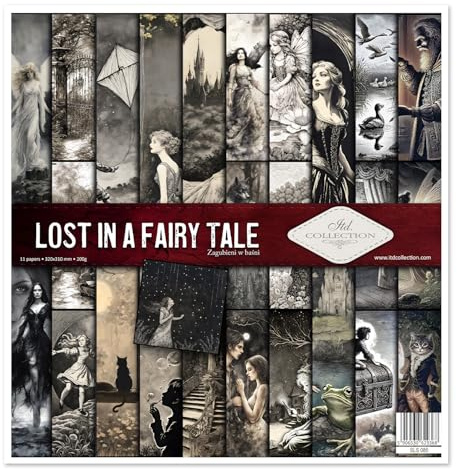 ITD Collection - Carta Scrapbook – Set di scrapbooking – Carta decorativa per fai da te – 310 x 310 mm – 10 fogli + 1 – Lost in a Fairy Tale – SLS-085