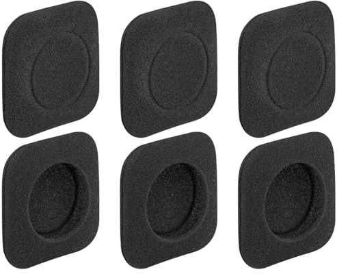 SOULWIT 6 Pezzi Cuscinetti Ricambio per Logitech Stereo Headset H150, Padiglioni in Spugna Morbidi e Durevoli con Schiuma ad Alta Densità - Nero