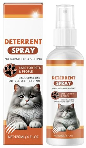 Spray anti-chat – 120 ml Spray d'entraînement pour animaux de compagnie | Barrière durable et efficace pour l'entraînement du comportement pour sols, plantes, tapis, canapés, extérieur, intérieur
