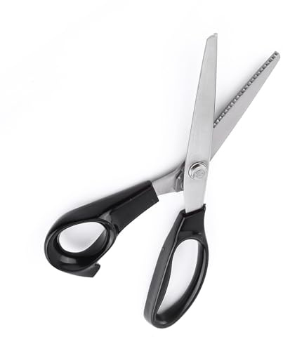 Jeffergarden Forbici Dentellate a Zigzag, Acciaio Inossidabile, Bordo Arrotondato, Denti da 3 Mm, 5 Mm, 7, Forbici per Tessuti per Sartoria e Artigianato (3 mm)