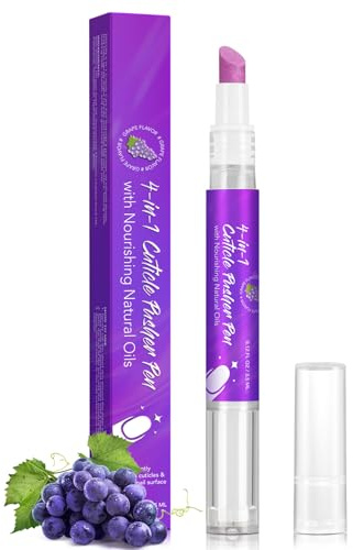 Pluma de aceite para cutículas, 4 en 1, removedor de cutículas para uñas, bolígrafos de aceite para el cuidado de las uñas con aceite de microdosina para uñas colgantes, uñas secas y dañadas, hidrata
