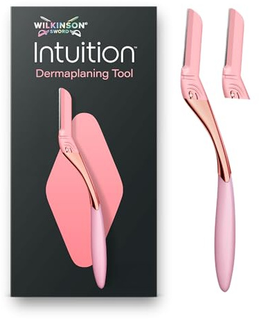 Wilkinson Sword Intuition Dermaplaning-Tool für Frauen, professioneller Dermaplaning-Rasierer mit Griff und 2 Ersatzklingen