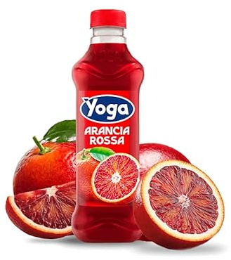 Yoga Succo Arancia Rossa Bottiglia PET, 1L, Confezione da 6 Bottiglie
