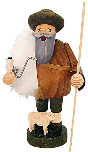 KWO Shepherd Smoking Men Incense Holder, Wood, Multi-Colour, 30 x 30 x 18 cm